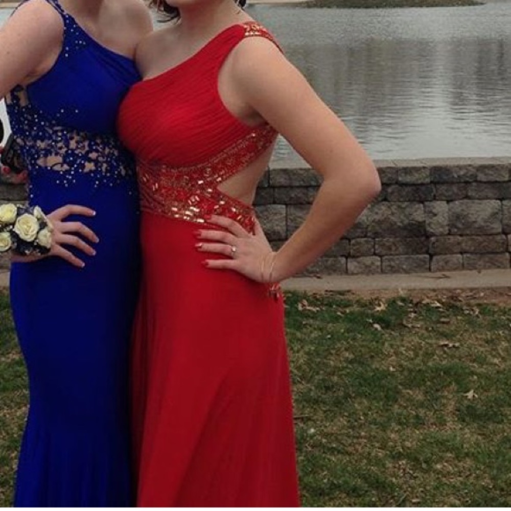 Red prom dress worn once